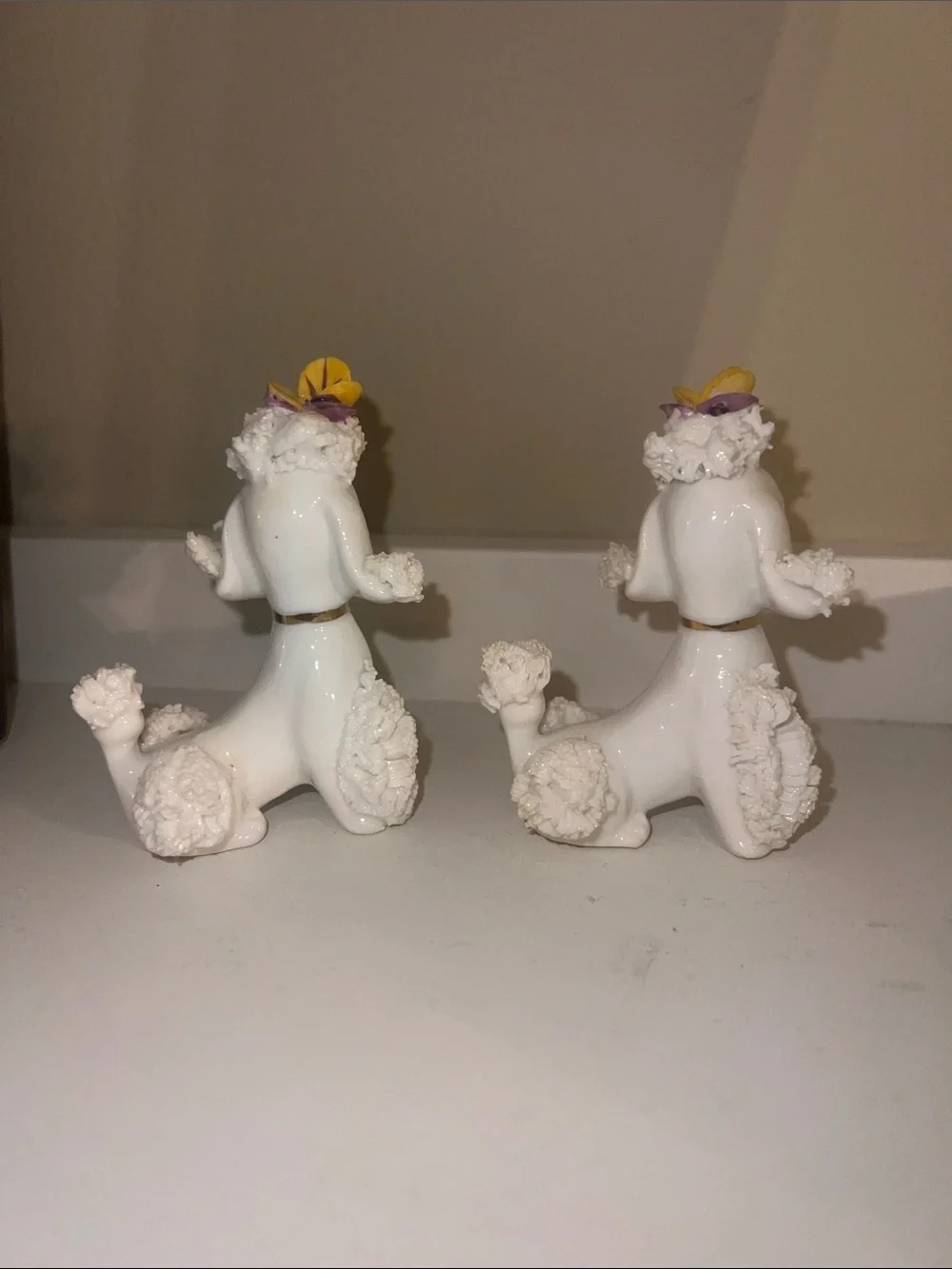 Vintage Spaghetti Poodle Figurines – Matching Pair – Mid Century Modern